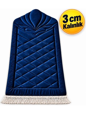 ARVARES Ortopedik Kapitoneli 3 cm Kalın Süngerli Seccade Namazlık Konforlu Taban Taşıma Çantalı 120x68cm