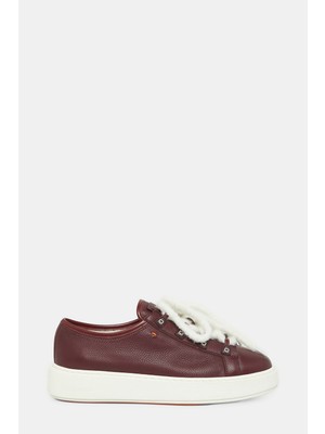 Santoni Santonı Bordo Deri Sneaker