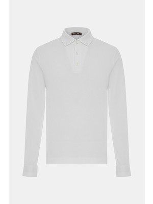 Vakko White Long Sleeve T-Shirt