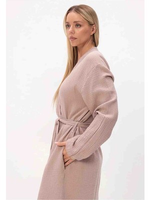 Textile Dünyası 2 Kat Müslin Kimono Bornoz Sabahlık