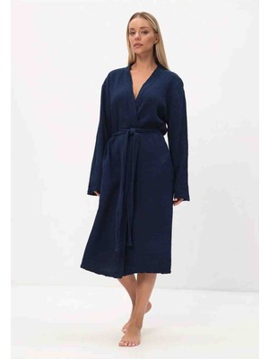 Textile Dünyası 2 Kat Müslin Kimono Bornoz Sabahlık