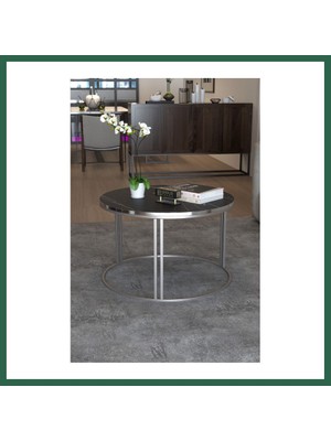 Vintessy Vıntessy Special Orta Sehpa Bendir Siyah 70 cm BZS01
