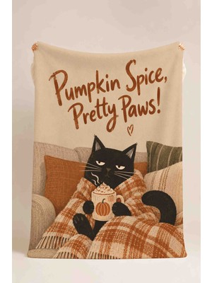 Luvis Store Introvert Cat Kedi Desenli Çok Amaçlı Polar Battaniye & Örtü