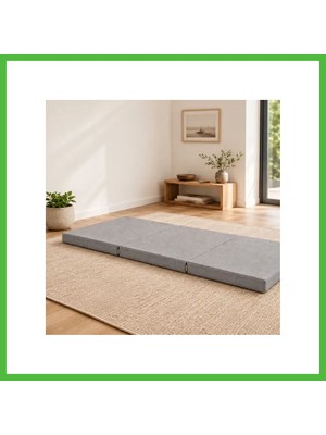 Bezos Üç Parçalı Katlanır Minder · 60 × 180 × 7 cm | Gri | Iç Mekân Arz