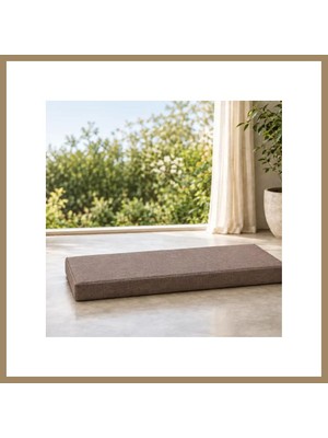 Bezos Dikdörtgen Blok Bank Minderi · 50 × 100 × 7 cm | Kahve | Dış Mekân 22