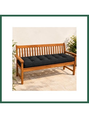 Vintessy Vıntessy Kapitone Bank Minderi · 100 × 45 × 4 cm | Siyah | Dış Mekân BZS01