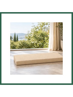Vintessy Vıntessy Dikdörtgen Blok Bank Minderi · 50 × 100 × 7 cm | Krem | Iç Mekân BZS01