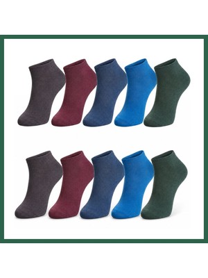 Vintessy Vıntessy Erkek Pamuklu Patik Çorap 10'lu Paket 39-44 | Dikişsiz Burun, Koku Karşıtı, Nefes Alan Kısa Konç Sneaker Çorabı · Beden: 39-44 · Renk: Çok Renkli 10'lu BZS01