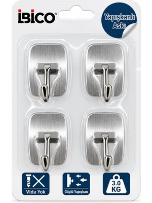 İbico Ibico İ17-014 Askı 3kg Taşıma 4 Adet Kalp Çiçek Ayıcık Komple Metal D.gen Mix Model - 12'li Paket