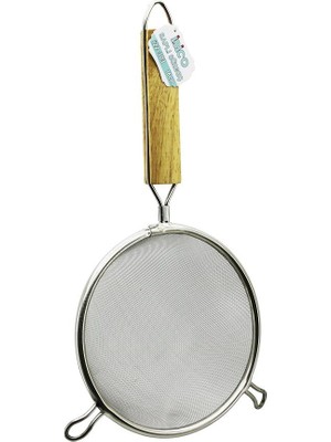 İbico Ibico İ22-303 Tel Süzgeç 16CM Sap: 14.5cm 2 Kulaklı Ahşap Saplı Metal Çerçeçeve- 12'li Paket