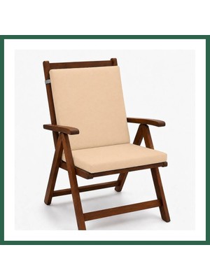 Vintessy Vıntessy Tek Parça Sırtlıklı Sandalye Minderi · 80 × 40 × 4 cm | Bej | 80 × 40 × 4 cm BZS01