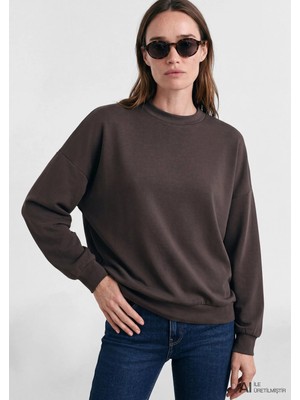 Mavi Soft-Premium (Tencel™) Modal Karışımlı Kahverengi Sweatshirt 168837-89103