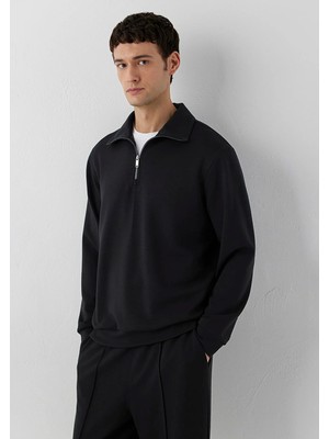 Mavi Soft-Premium (Tencel™) Modal Karışımlı Yarı Fermuarlı Sweatshirt 0S20043-900