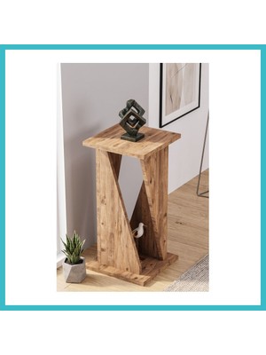 Defne Store Yan Sehpa Modern Zigon Sehpa Dekoratif Çok Amaçlı Sehpa Vizyon 6034 Atlantik Çam Dfnbez