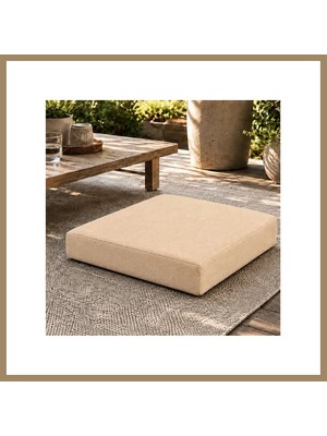 Bezos Kare Blok Minder · 50 × 50 × 7 cm | Krem | Iç Mekân 22