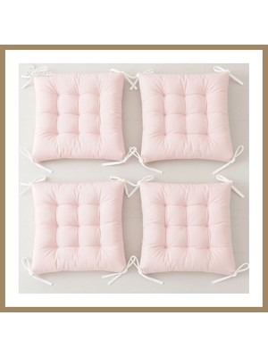 Bezos 4’lü Kapitone Bağcıklı Sandalye Minderi · 40 × 40 × 3 cm | Pembe | 40 × 40 × 3 cm · 4 Adet 22