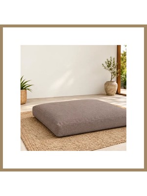 Bezos Düz Kare Yer Minderi · 60 × 60 × 8 cm | Kahve | Iç Mekân 22