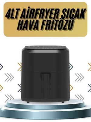 4l Airfryer Hazneli Hava Fritözü Yağsız Fritöz Taşınabilir Fırın Işlevi Gören Pratik - Lisinya