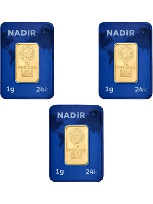 Nadir Gold 1 gr 24 Ayar Nadir Gram Altın 3'lü