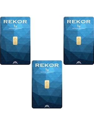 1 gr 24 Ayar Rekor Gram Altın 3'lü