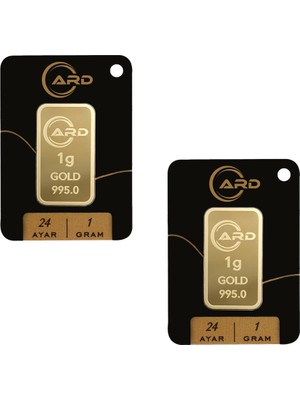 1 gr 24 Ayar Ard Gram Altın 2'li