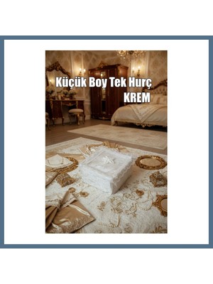 Bezos Çeyizlik Küçük Tek Hurç Çiçekli, Kadife Tek Hurç Çeyizlik Dantelli Hurç, Küçük Boy Hurç Bbz