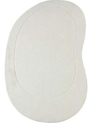 Vivense Alora Amorf Modern Yumuşak Shaggy Halı, A002, Krem, 160X230