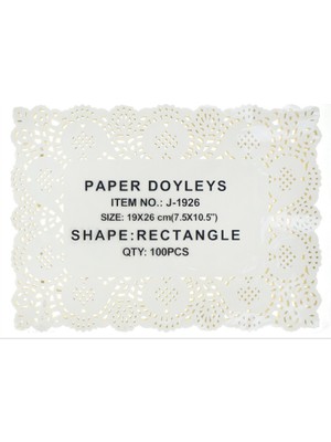 Tutku Dikdörtgen Dantel Kağıt Havluluk 45040 1 Adet