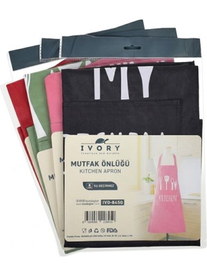 Ivory Su Geçirmez Desenli Mutfak Önlüğü IVO-8450 1 Adet