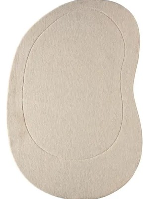 Vivense Alora Amorf Modern Yumuşak Shaggy Halı, A002, Bej, 160X230