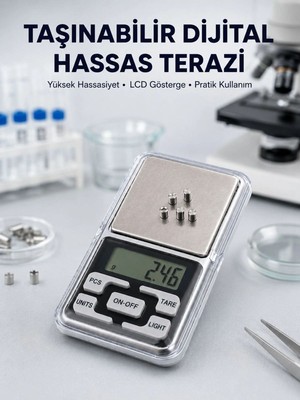 MiraLive Hassas Tartım Için Dijital Cep Terazisi Sayma Modlu Yeni Nesil