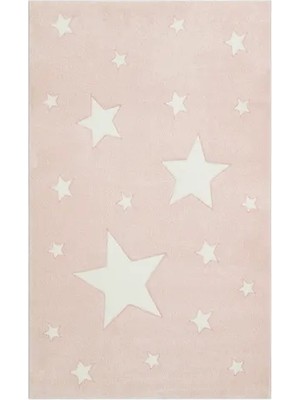 Vivense Mimo Pembe Yıldızlı Çocuk Halısı KDS12 160X230
