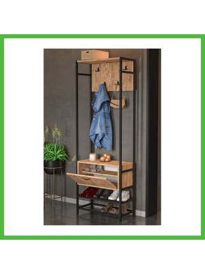 Bezos Metal Portmanto Kahverengi 180 cm Arz