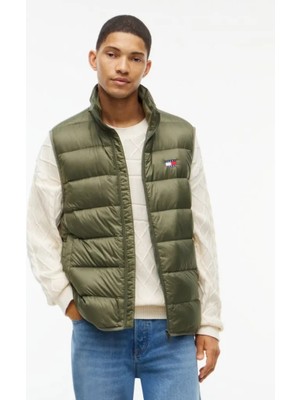Tommy Hilfiger Tommy Hılfıger Erkek Marka Logolu Günlük Kullanıma Uygun Haki Yelek DM0DM23232 M04