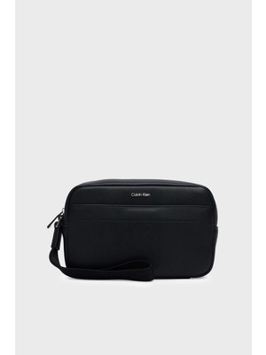 Calvin Klein Calvın Kleın Erkek Marka Logolu Günlük Kullanıma Uygun Siyah El Çantası LV04D1277G Ub1