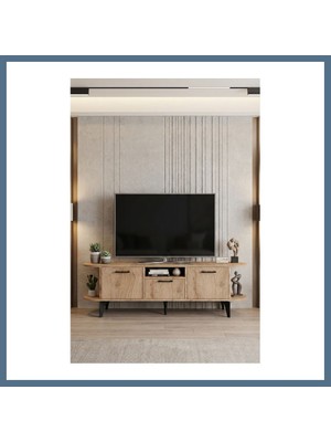 Bezos Mira Tv Sehpası Suntalam Bej 160X35 cm Bbz