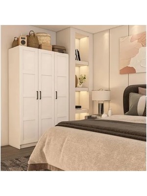 Vivense Dekorex Gardırop, Beyaz, 3 Kapaklı, MNT311