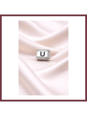 Storeşahin U Harfli Charm | Paslanmaz Çelik Harf Charm | Kişiye Özel Bileklik Aksesuarı SHN0720