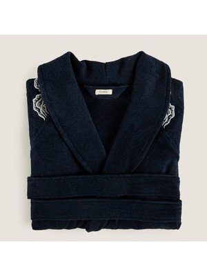 Chakra Welle Bamboo Women's Bathrobe Marine Blue
