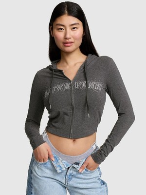 Victoria's Secret All-Day Fermuarlı Kapüşonlu Sweatshirt