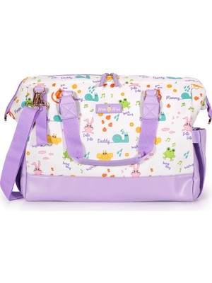 Milk&moo Anne Bebek Çantası Suya Dayanıklı Polyester Malzeme ile 42 cm Kapasite Mor Renk