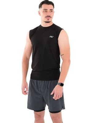 Musclecloth Training Kolsuz T-Shirt Siyah