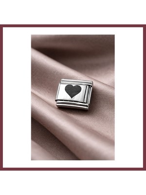 Storeşahin Çelik Kalp Charm – Parlak Çelik Bileklik Aksesuarı | Sevgi Temalı Modüler Charm SHN0720