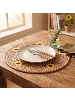 Evidea Soft Ayçiçeği Supla - Bej - 33X33 cm