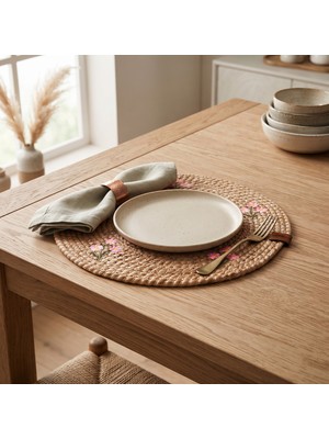 Evidea Soft Kiraz Çiçeği Supla - Bej - 33X33 cm