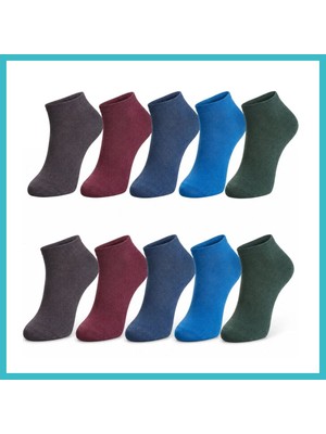 Defne Store Erkek Pamuklu Patik Çorap 10'lu Paket 39-44 | Dikişsiz Burun, Koku Karşıtı, Nefes Alan Kısa Konç Sneaker Çorabı · Beden: 39-44 · Renk: Çok Renkli 10'lu Dfnbez