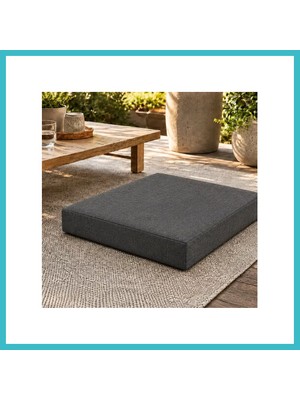 Defne Store Kare Blok Minder · 50 × 50 × 7 cm | Antrasit | Dış Mekân Dfnbez