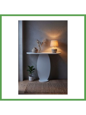 Bezos Dresuar Modern Dekoratif Antre Konsolu Giriş Hol Koridor Salon Konsol Masası 7033 Beyaz Mgc