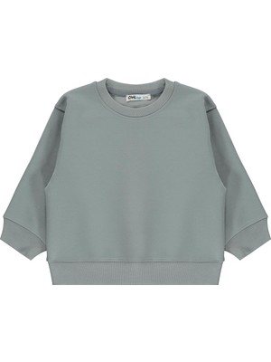 Civil Boys Civil Erkek Çocuk Basic Sweatshirt | Oysho Uzun Kol Bisiklet Yaka | Okul Kreş ve Günlük Kullanım - Gri