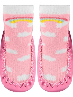 Civil Baby Cloud Bebek Kız Havlu Çarık Çorap 18-22